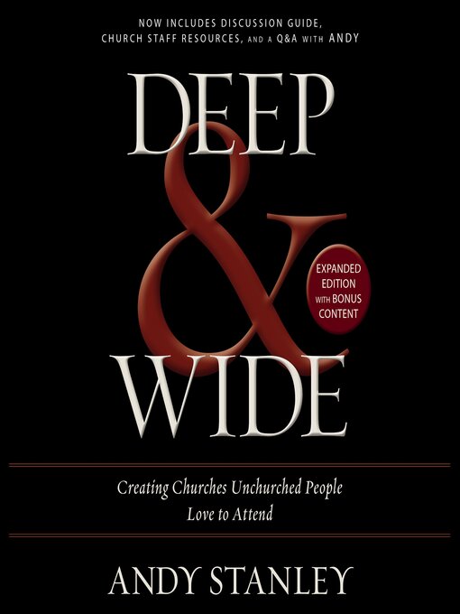 Title details for Deep & Wide by Andy Stanley - Available